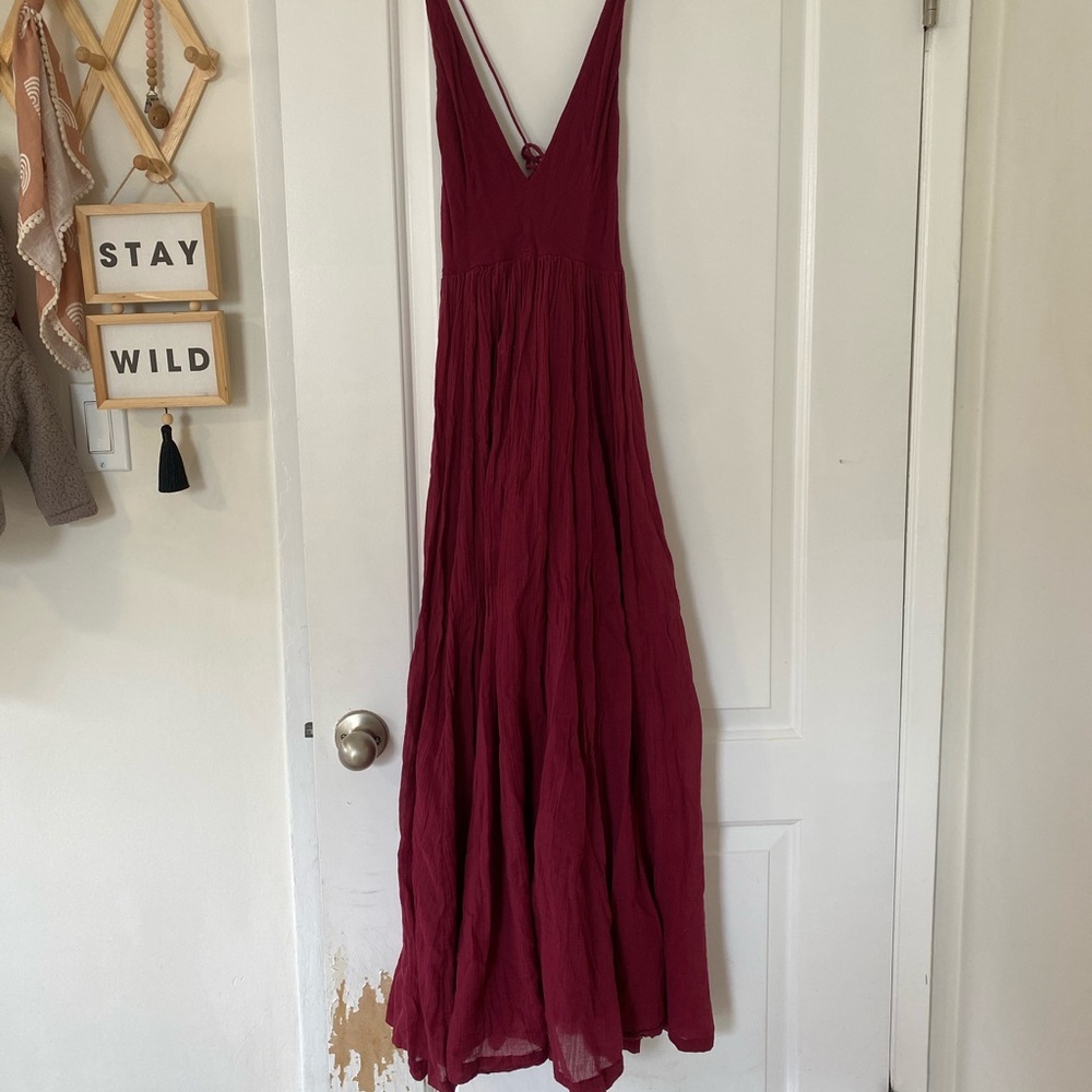 Free people wine maxi dress